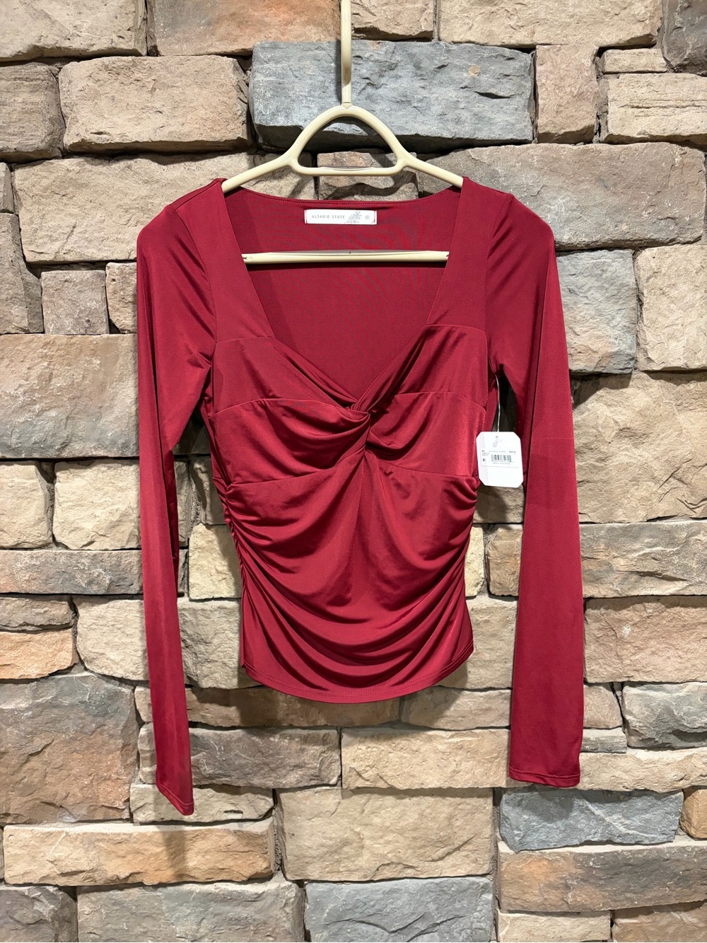 Altar'd State Twist-Front Long Sleeve Top NWT